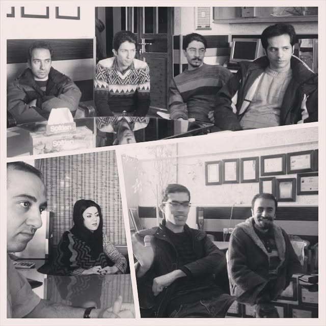 Black-and-white collage of participants at an early KurdSoftware gathering.